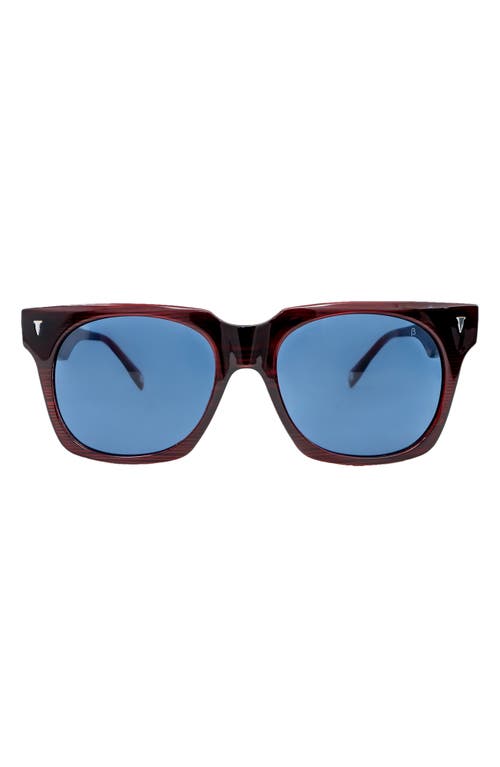 Mita Sustainable Eyewear 57mm Square Sunglasses In Shiny Red Horn/shiny Red Horn