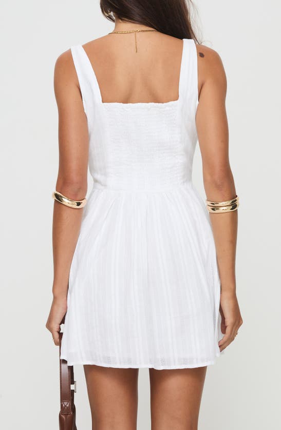 Shop Princess Polly Lorinda Lacy Inset Minidress In White