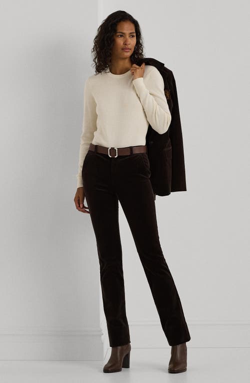 Shop Ralph Lauren Lauren Cotton Blend Sweater In Mascarpone Cream