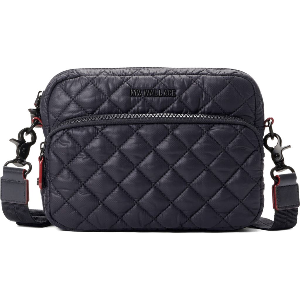 Mz Wallace Metro Small Quilted Camera Crossbody Bag In Black
