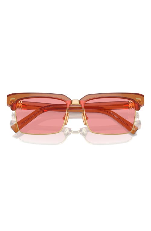 54mm Square Sunglasses in Pink