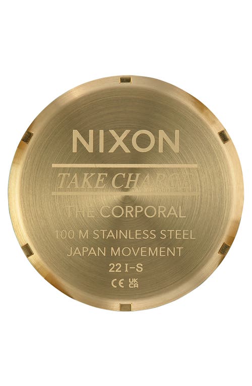 Shop Nixon The Corporal Bracelet Watch, 48mm In Yellow Gold/black