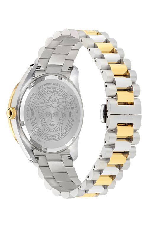 Shop Versace V-dome Bracelet Watch, 42mm In Ip Two Tone Green