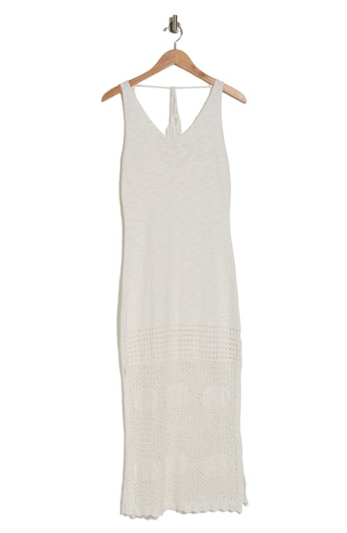Shop Stitchdrop Tybee Island Knit Maxi Dress In Optic White
