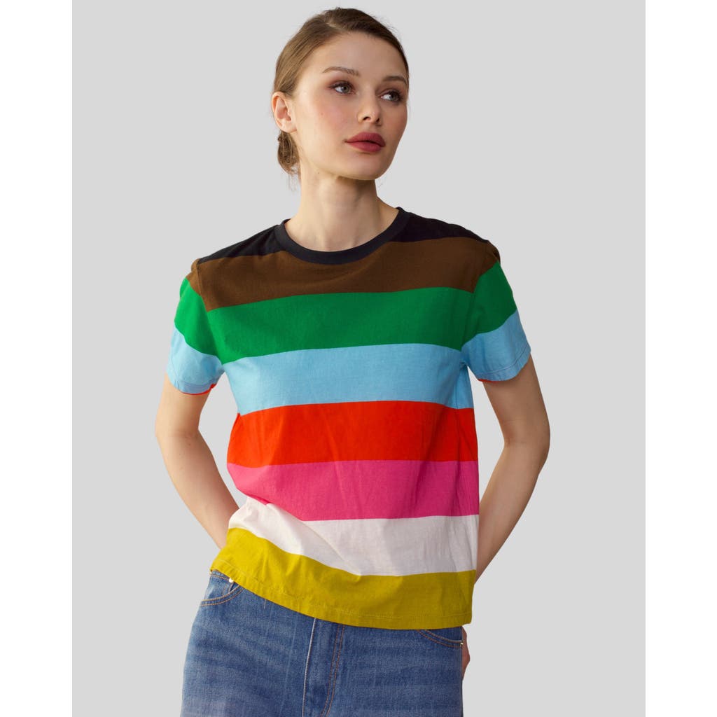 Cynthia Rowley Stripe T-shirt In Multi