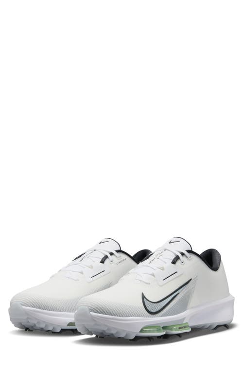 Shop Nike Air Zoom Waterproof Infinity Tour Golf Shoe In White/black/green