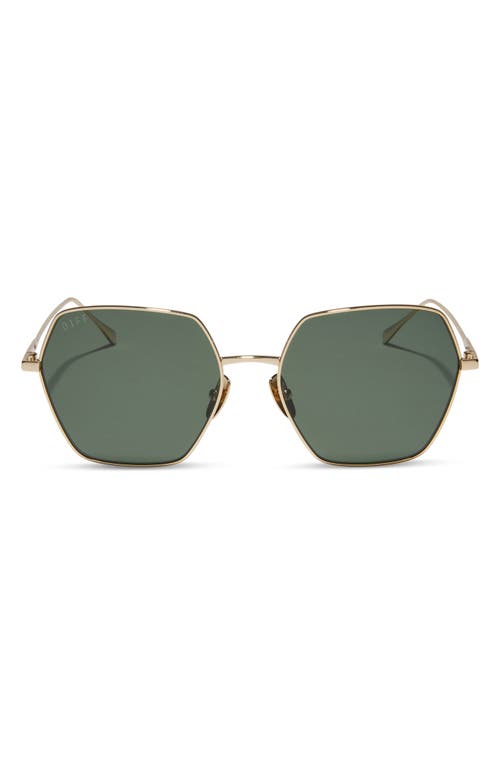 Harlowe 55mm Polarized Square Sunglasses in Gold