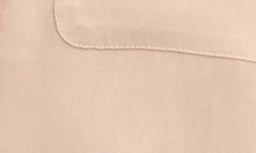 Lucky Brand Hammered Satin Button-up Shirt In Beige Morn