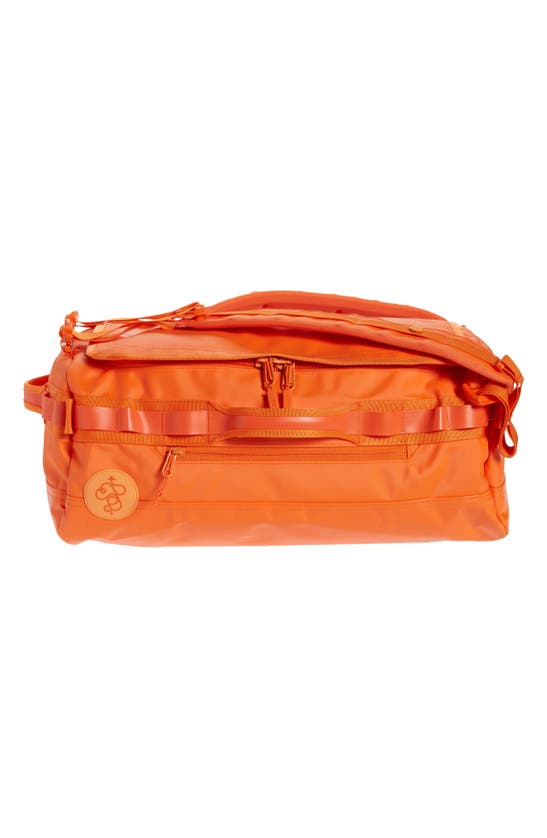 Baboon To The Moon Small Go-bag Waterproof Convertible 40l Backpack In Orange