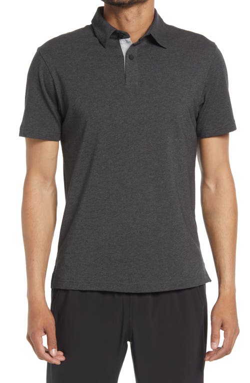 Go-To Athletic Fit Performance Polo in Heather Charcoal