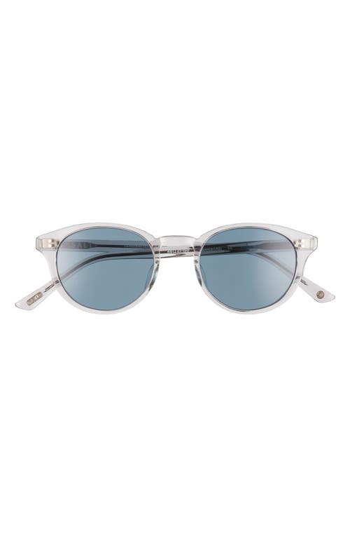 Spencer 48mm Polarized Round Sunglasses in Smoke Grey/Blue