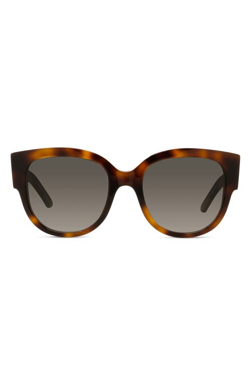 Dior Wil 54mm Round Sunglasses In Havana/grey