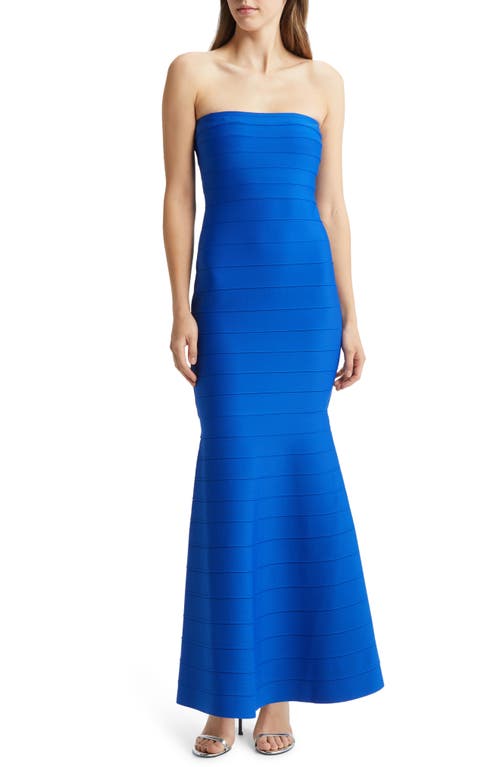 Strapless Bandage Gown in Royal