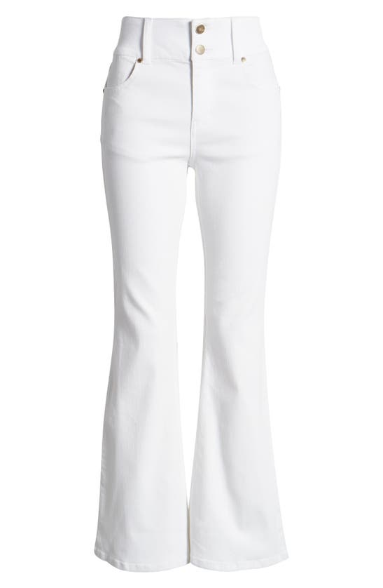 Shop 1822 Denim Fit & Lift High Waist Flare Jeans In White