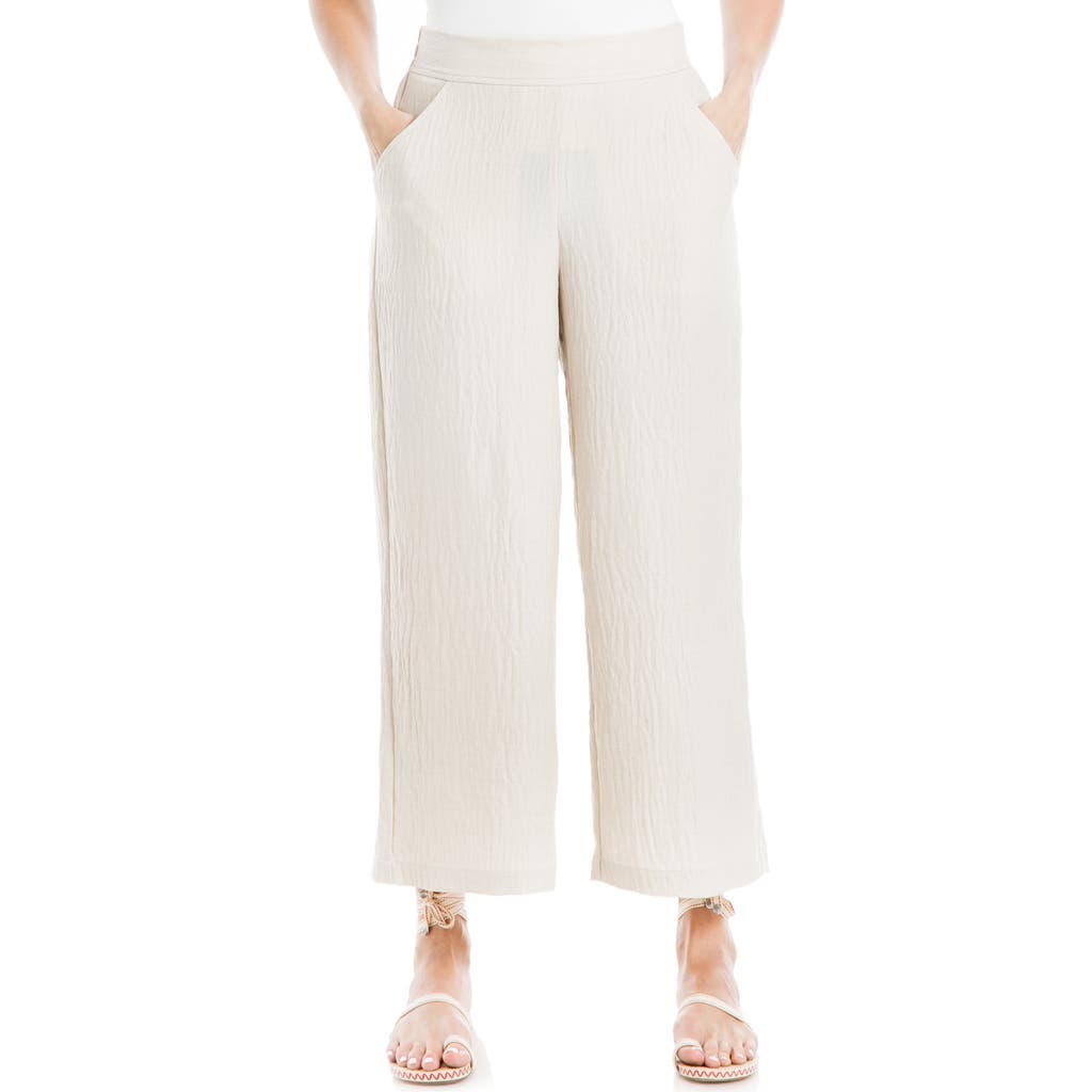 Max Studio Max Mara Studio Linen-blend Wide Leg Pant In Beige