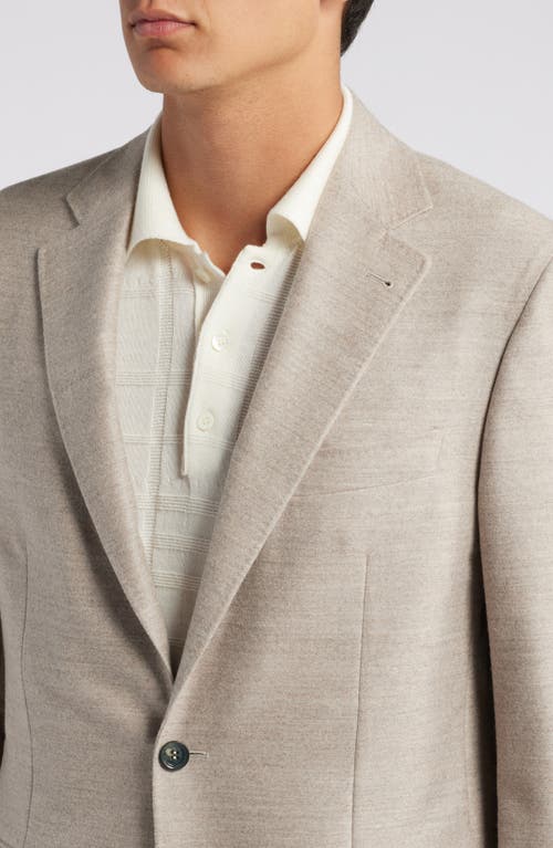 Shop Canali Kei Trim Fit Beige Wool Sport Coat