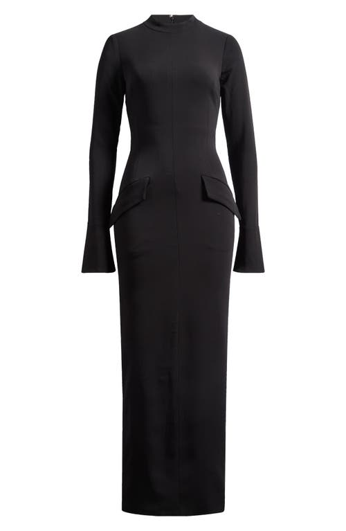 House Of Cb Marie Louise Mock Neck Long Sleeve In Black