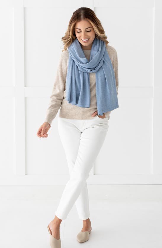 Shop Zestt Organics Organic Cotton Travel Scarf In Horizon Blue