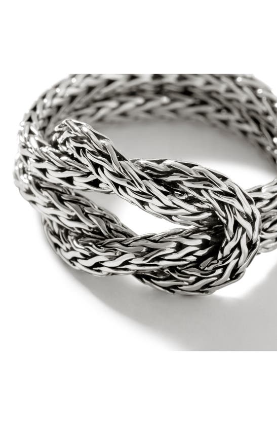 Shop John Hardy Love Knot Chain Ring In Silver