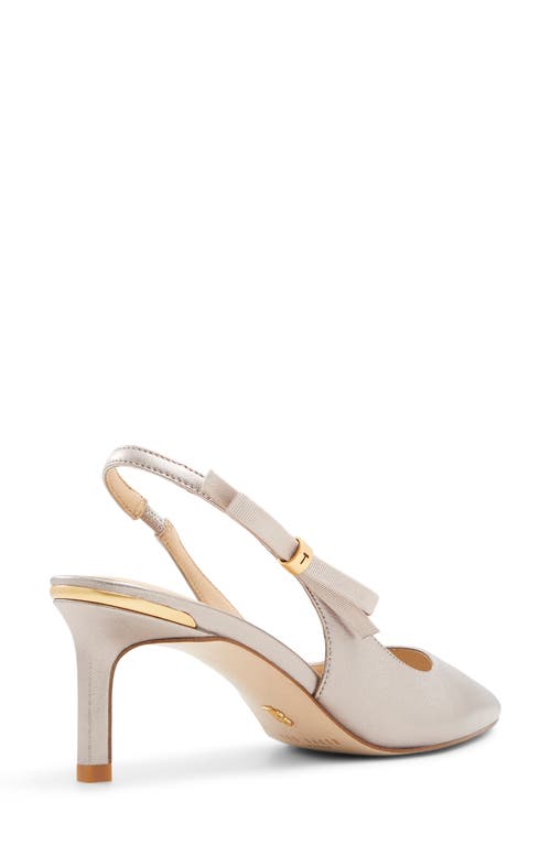Ted Baker London Janie Bow Slingback Pointed Toe Pump In Bronze