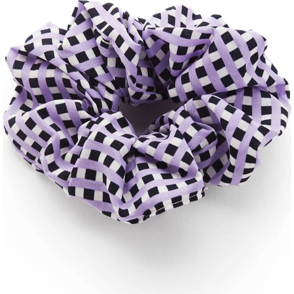Valet Studio Cindy Scrunchie In Semi Dot Purple