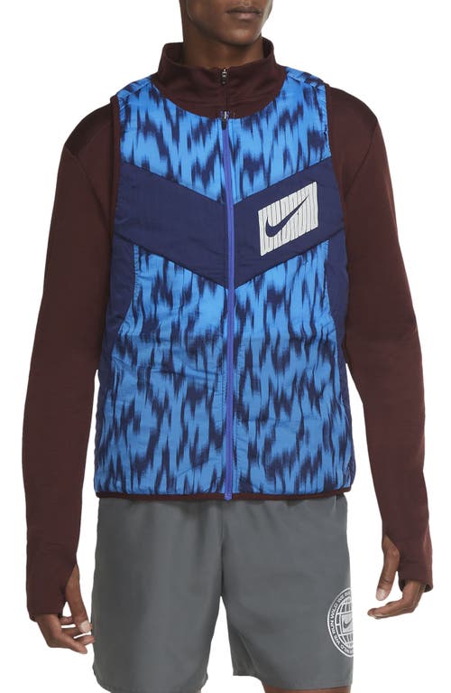 Nike Aerolayer Reversible Running Vest In Blue
