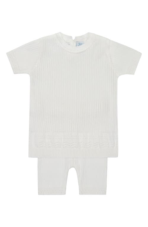 Feltman Brothers Kids' Pointelle Rib Short Sleeve Sweater & Pants Set at Nordstrom,