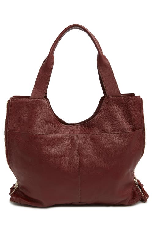 Shop Vince Camuto Corla Leather Tote In Brandy Multi