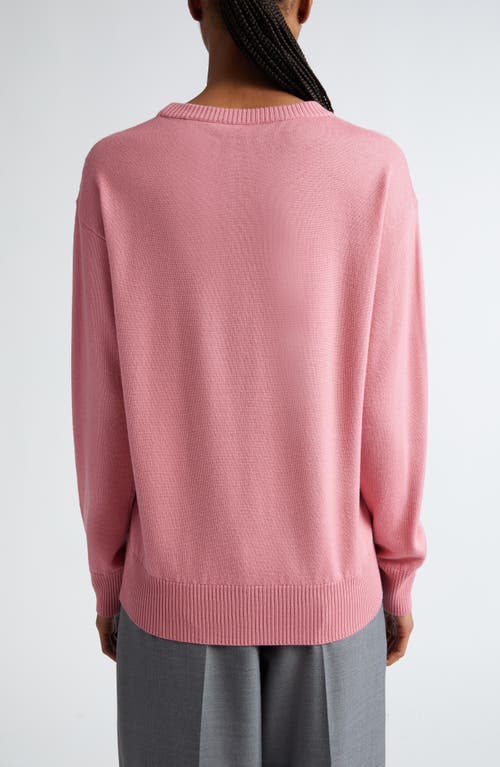 Shop Max Mara Studio Hot Kitten Virgin Wool Sweater In Peony