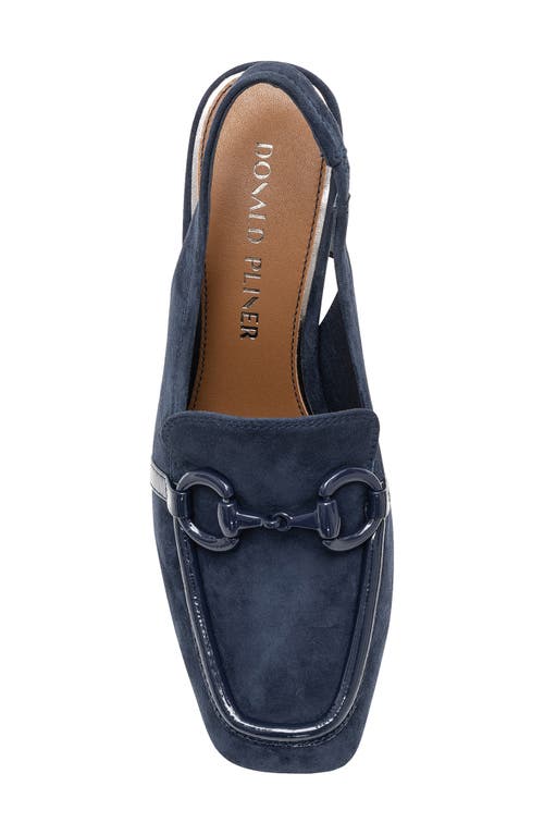 Donald Pliner Slingback Bit Loafer Pump In Navy