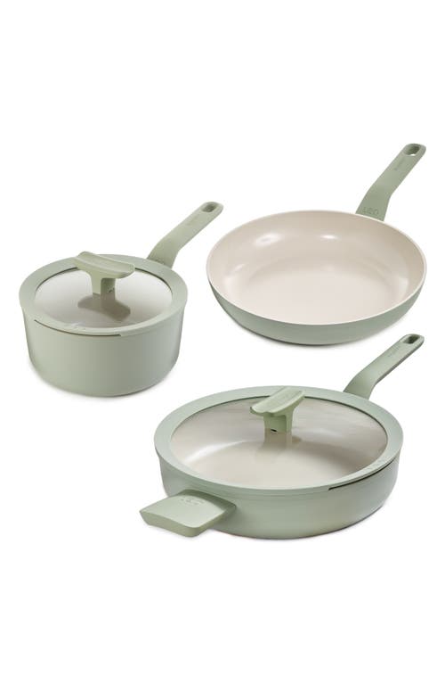 Berghoff Leo Balance 3-piece Frying Pan Set In Sage
