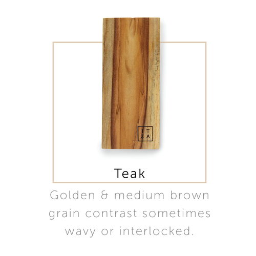 Itza Wood Teak Utensil Holder In Brown