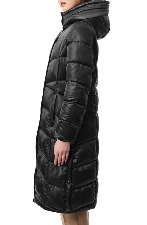 Bernardo Shiny Insulated Puffer Coat In Black