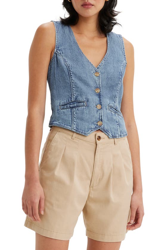 Levi's Amore Denim Vest In Cool Love