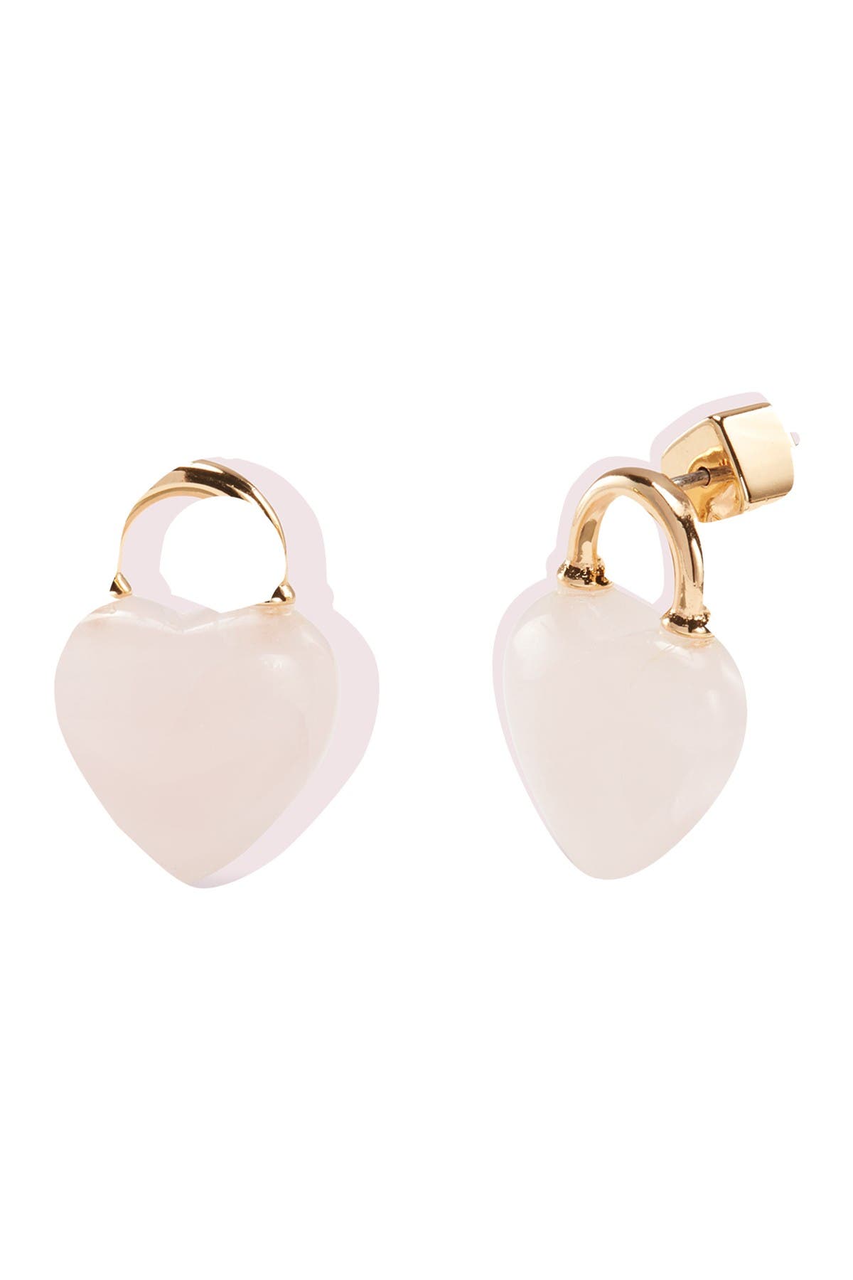 kate spade new york stone heart lock stud earrings Nordstrom Rack