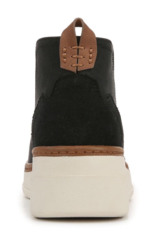 Blowfish Footwear Charming Platform Wedge Chelsea Boot In Black Faux Leather