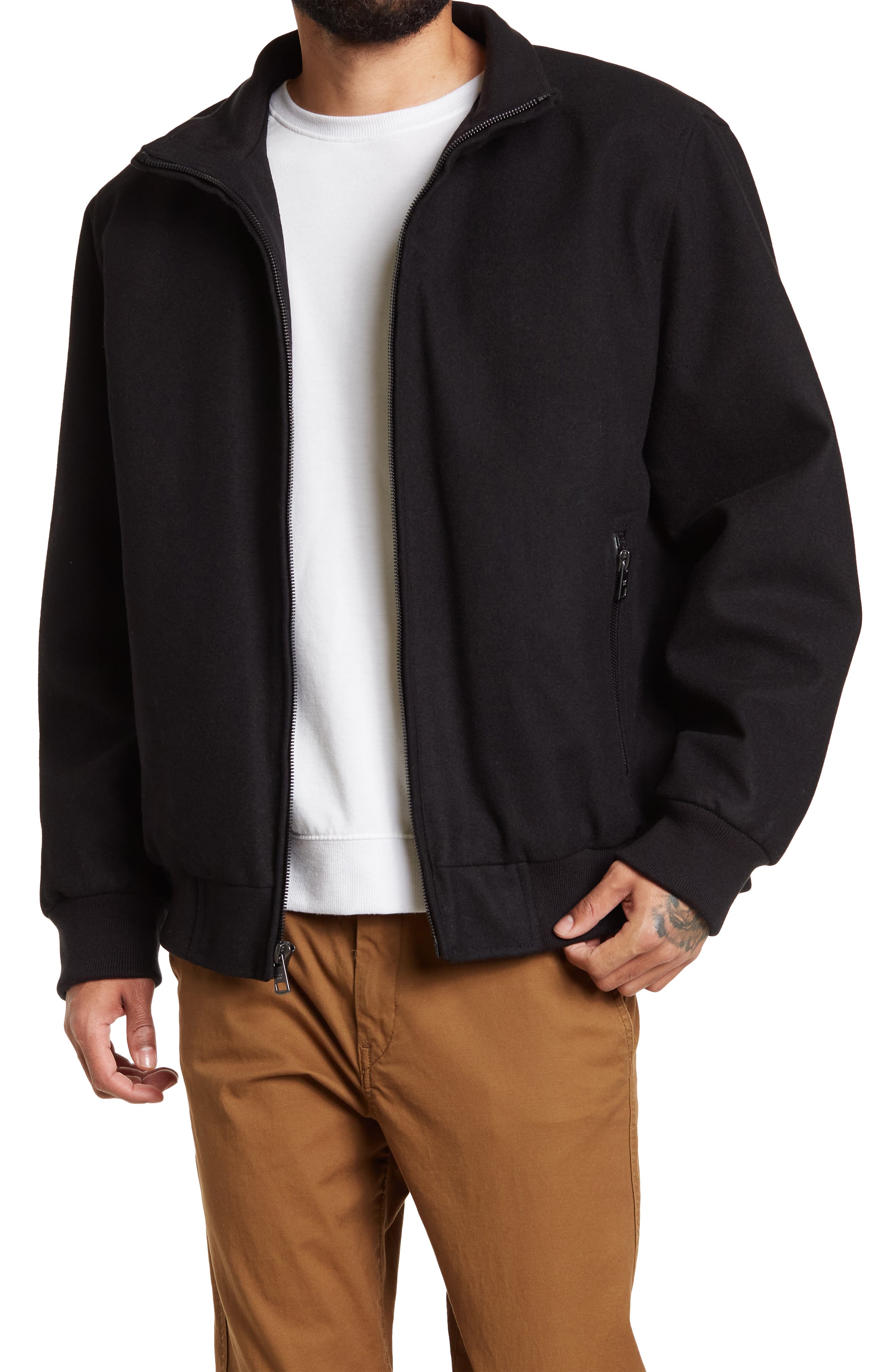 calvin klein wool bomber jacket