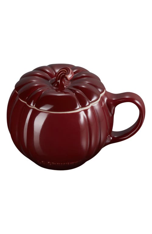 Le Creuset Pumpkin Mug & Lid In Rhone
