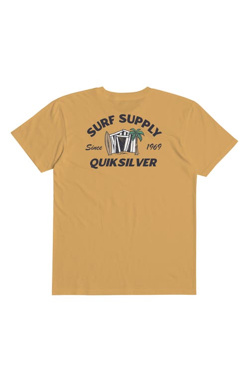 Shop Quiksilver Kids' Surf Shacky Graphic T-shirt In Ochre