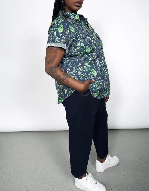 Wildfang The Essential Button Up In Leaf Navy