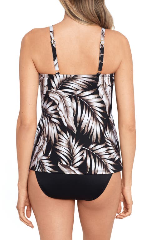 Shop Miraclesuit ® Oasis Love Knot Underwire Tankini Top In Black/multi
