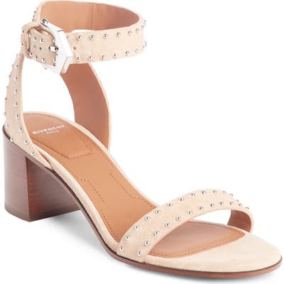 Givenchy Studded Ankle Strap Sandal - Beige