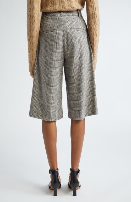 Shop Vince Plaid High Waist Wide Leg Shorts In Heritage Grey