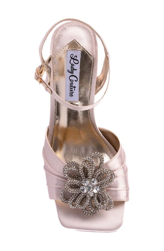 Lady Couture Lilly Flare Heel Sandal In Ivory Blush