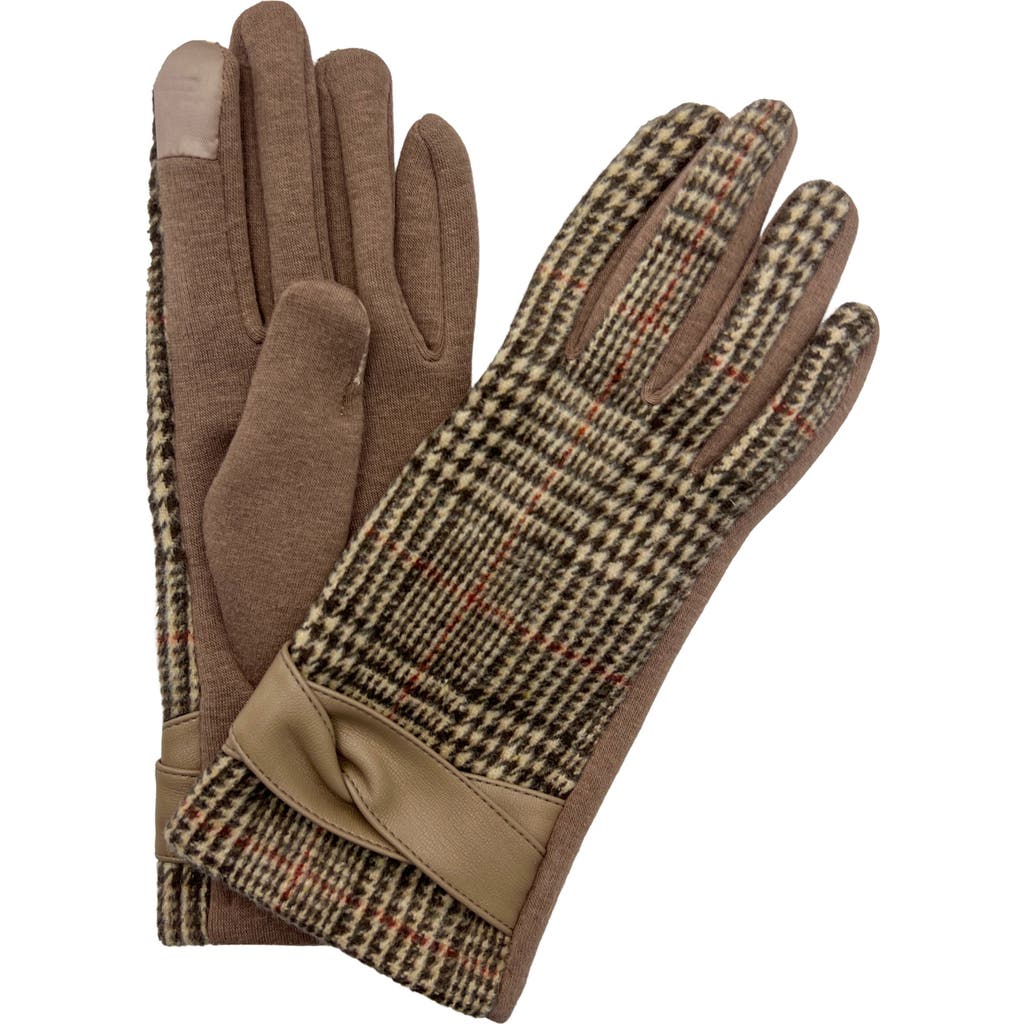 Marcus Adler Jersey Touchscreen Gloves In Taupe