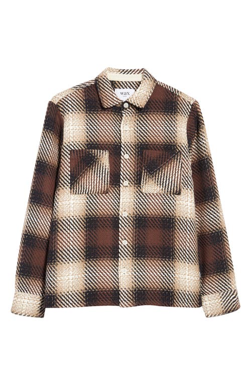 Wax London Whiting Dusk Button-Up Overshirt in Natural