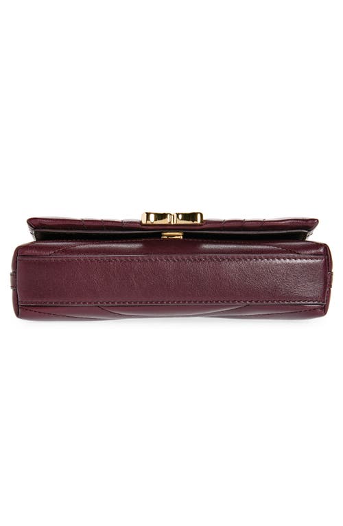 Givenchy 4g Liquid Logo Quilted Calfskin Wallet On A Chain In Oxblood Red