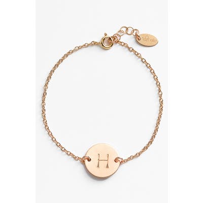 Nashelle 14K-Gold Fill Initial Disc Bracelet
