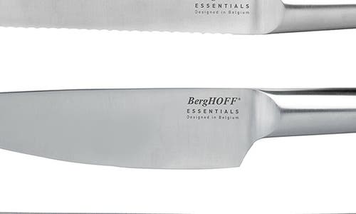 Berghoff International Eclipse 6-piece Stainless Steel Knife Block Set In Silver
