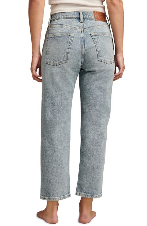 Shop Lucky Brand '90s Loose Embellished Crop Straight Leg Jeans In Shine Through Wash